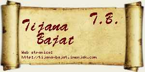 Tijana Bajat vizit kartica